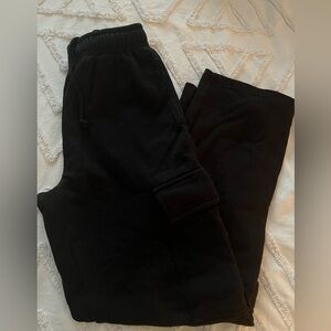 Black garage cargo sweats